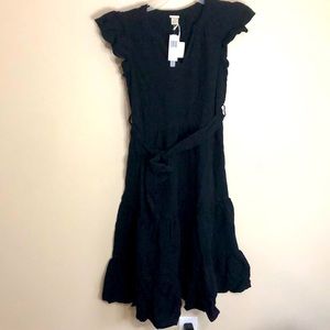 Magaschoni Black Cotton Day Dress